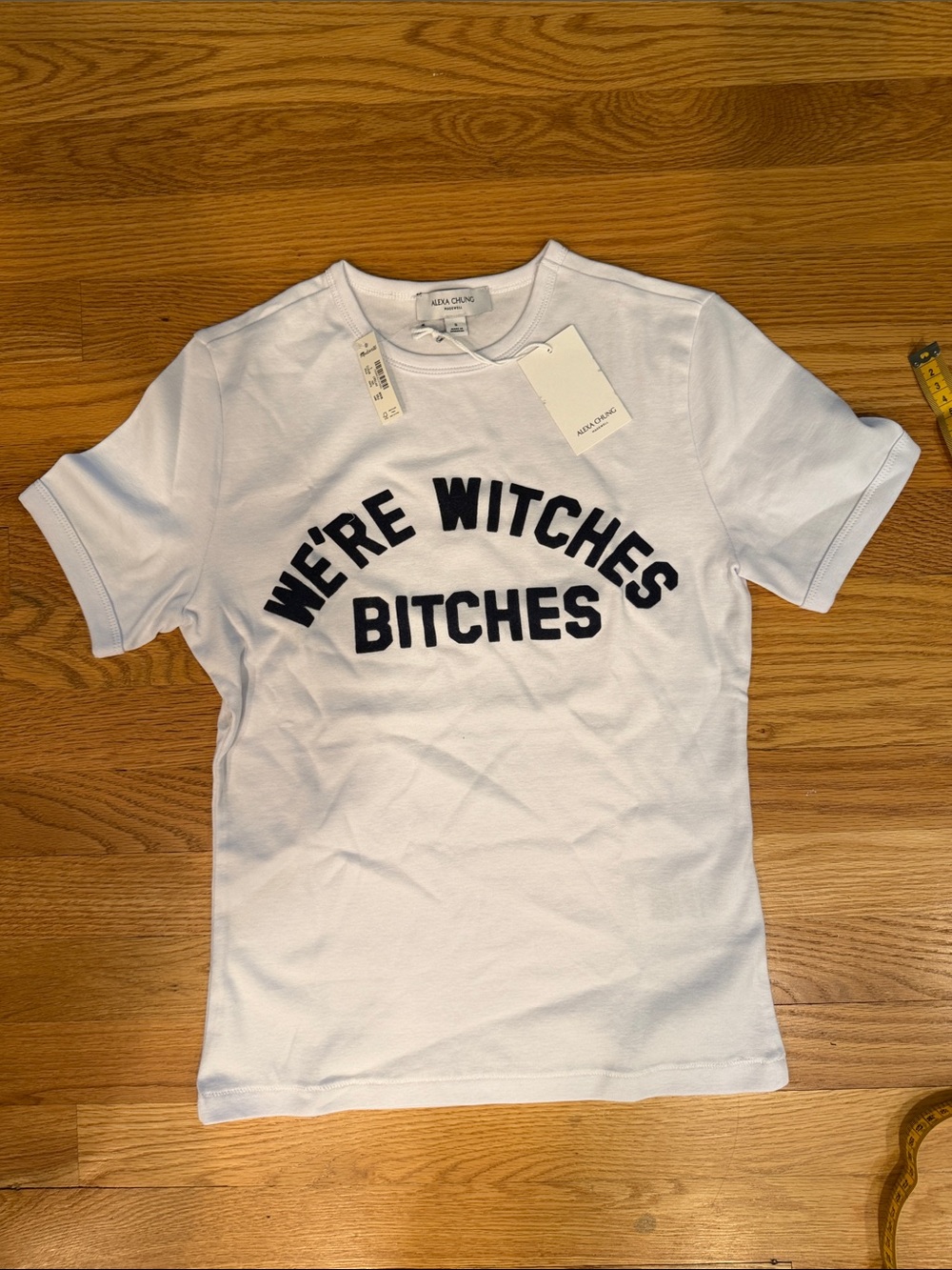 Madewell White Tee with Black Graphic Text